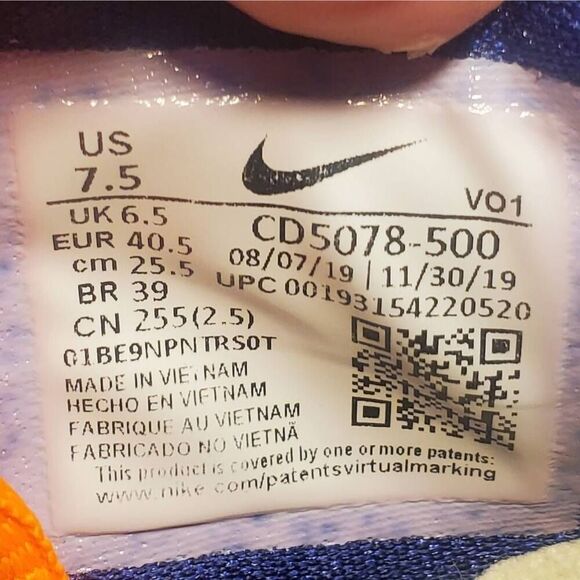 Nike Gatorade x PG 4 EP \'Grape\' CD5086-500 Sneakers Shoes Men\'s Size 7.5. NO BOX main image 15